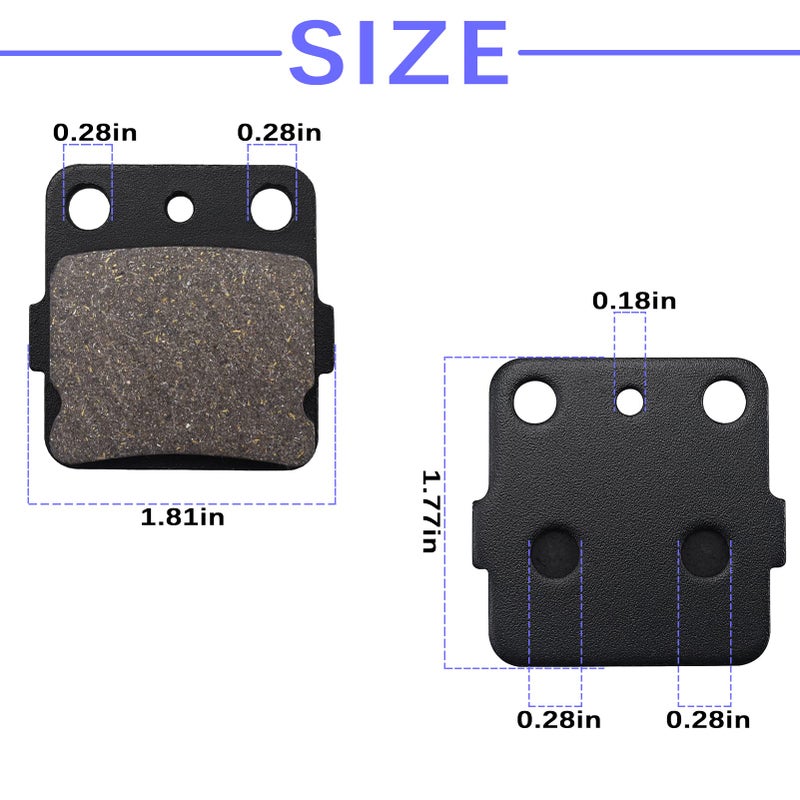 cyleto 400ex Brake Pads For Honda TRX400X TRX 400X 2009-2014 / TRX400EX TRX 400EX Sportrax 400 2001-2008 / TRX400 EX Fourtrax 1999 2000 / TRX300EX Fourtrax 300 1993-2008 / TRX250X 1987-1992 Front and Rear - Image 3